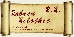 Rabren Milojkić vizit kartica
